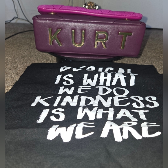 NWT Kurt Geiger Mini Kensington Quilted Suede Crossbody Bag - Picture 8 of 14